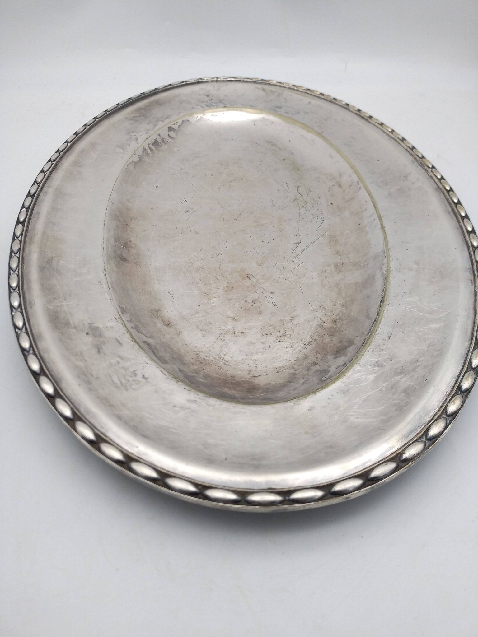 Silver metal tray. Art deco. Armand Frénais