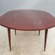 Extendable table mahogany lacquered 1960 butterfly extensions