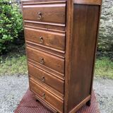 Vintage oak chest of drawers with 5 drawers