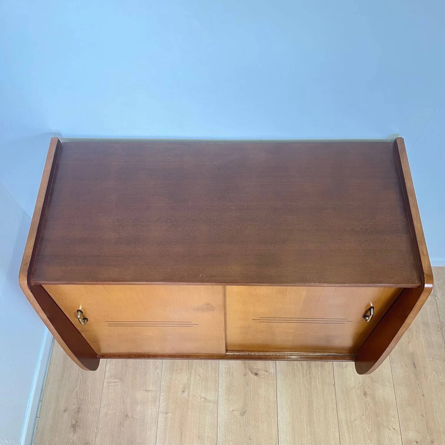 Meuble à chaussure vintage en bois, 1960