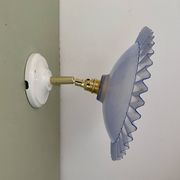 Applique abat-jour vintage en plastique bleu