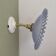 Applique abat-jour vintage en plastique bleu