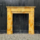 Cheminée De Style Louis XVI En Marbre Jaune De Sienne Vers 1880
