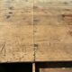 Black dining table in fir.