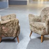 Pair of armchairs flower 50s