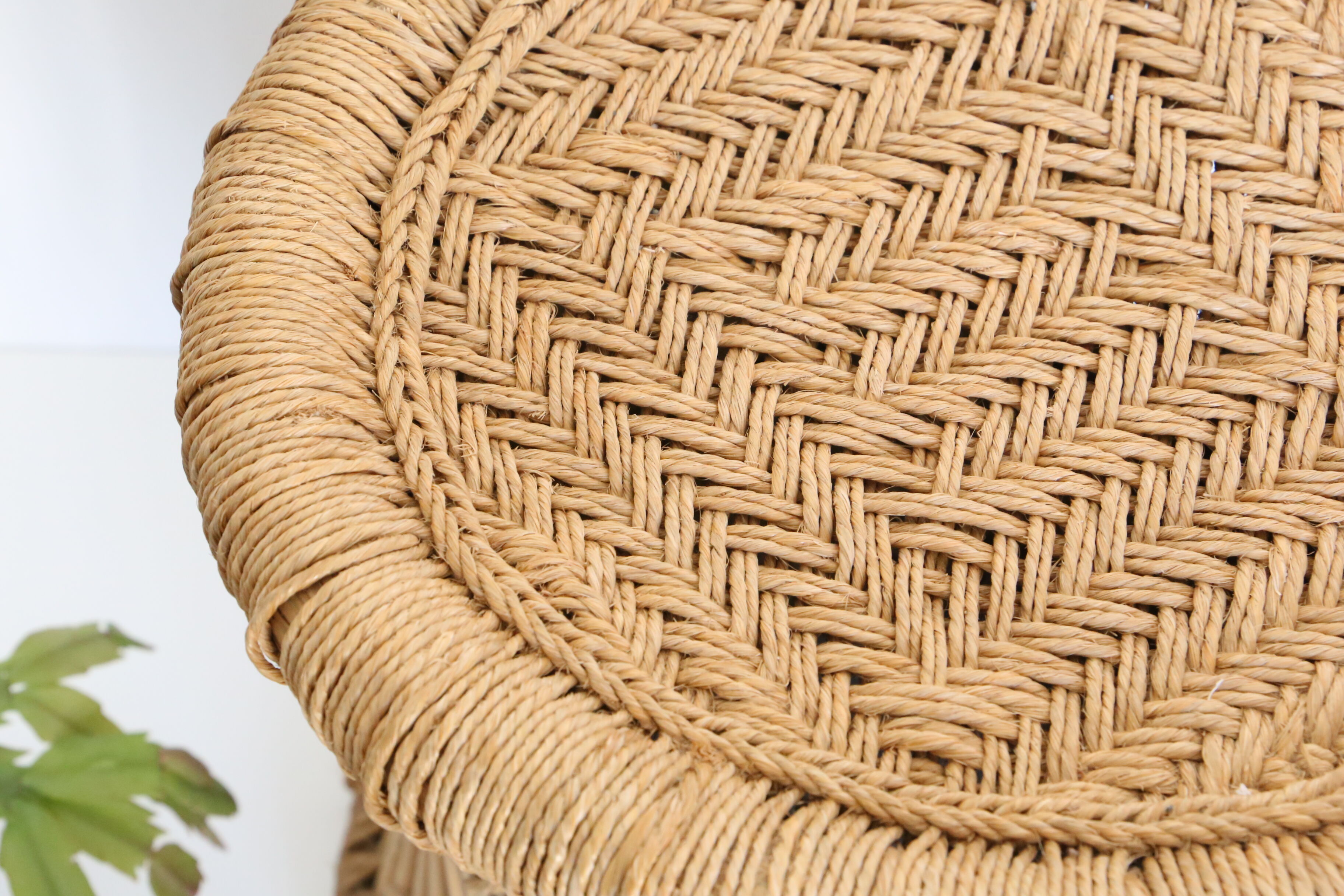 Rattan and rope, vintage, 1950