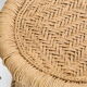 Tabouret en rotin et corde vintage 1950