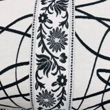 Rectangular cushion, cover and insert, black and white. Sophia model