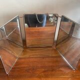 Large triptych barber mirror