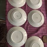 Flat and deep plates (set) cream white with gold rim Villeroy & Boch