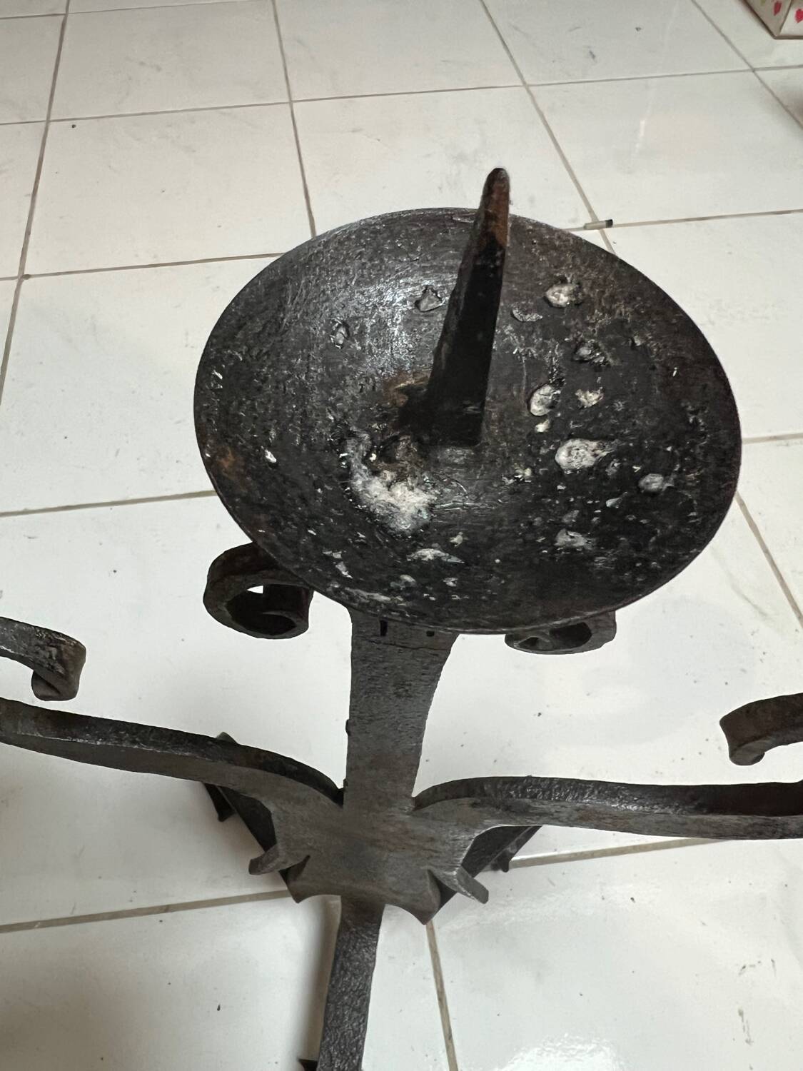 Wrought iron candle holder 1950/60