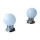 Pair of mcm chromed lamps