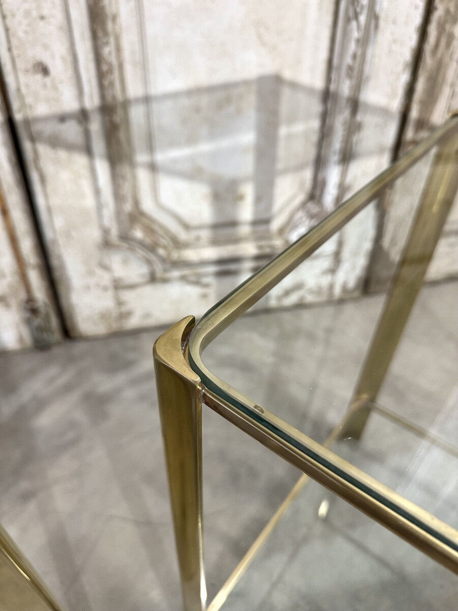 Pair of bronze side tables