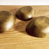 Set of 3 wooden cups