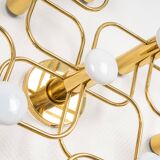 1 of 2 Sciolari Leola wall-mounted ceiling light in brass, Germany, 1970s