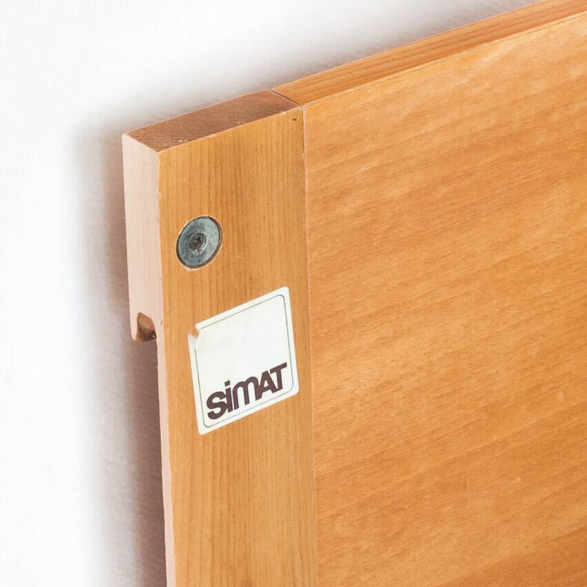 Vintage sideboard in elm wood. Edition by Simat. France 1970s.