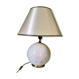 Lampe vintage céramique et laiton