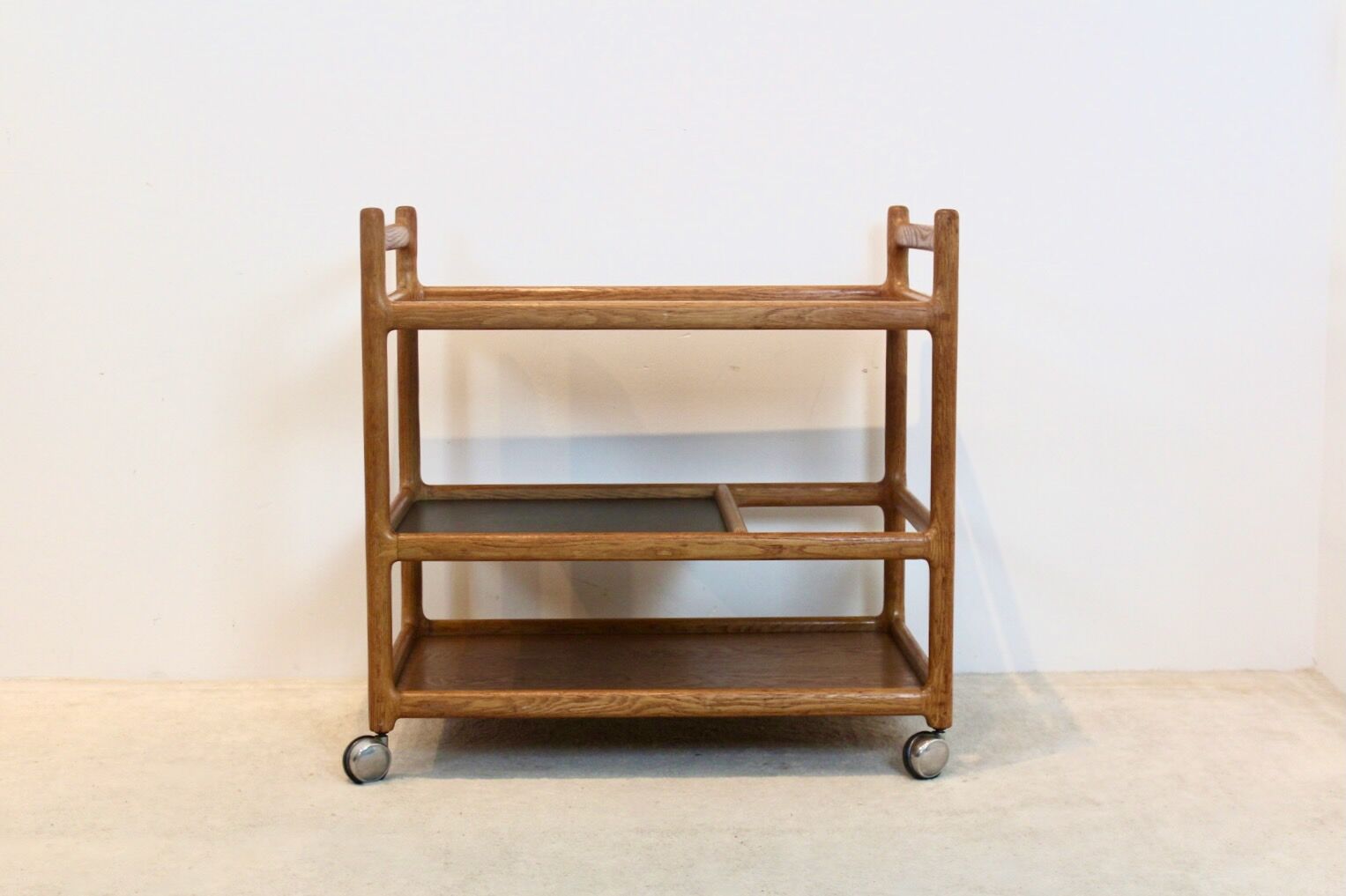 Oak bar trolley by Johannes Andersen for CFC Silkeborg Denmark