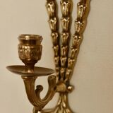 Single mid-century brass Swedish brass sconce
