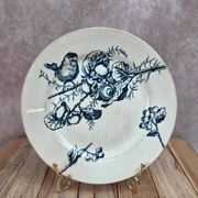 Plate Terre de Fer HB & Cie Choisy-le-Roi – Bird & fruits – 19th century