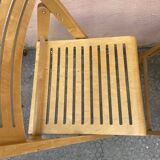 Series of 4 Scandinavian folding chairs 70s