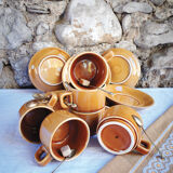 Set of 6 tea cups / glazed ceramic coffee