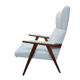 1950s highjack armchair light blue, completly restored