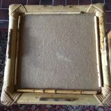 Pair of rattan bedside