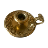 Art nouveau golden bronze candlestick