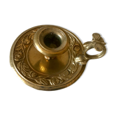 Art nouveau golden bronze candlestick