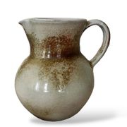 Carafe vintrage à eau / orangeade en céramique émaillée, 1950