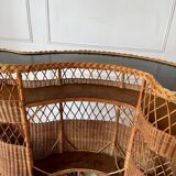 Rattan and wicker bar from the 50s/60s