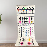 Handmade moroccan berber carpet 215 x 78 cm