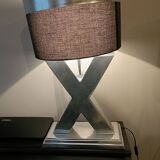Lamp in X, cross, steel, design