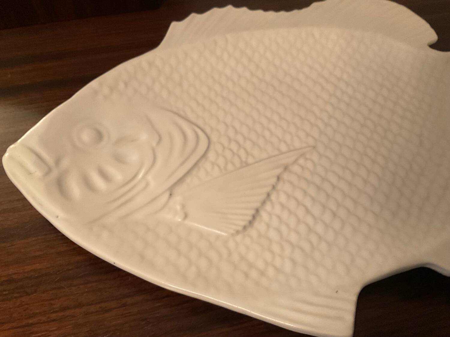Large vintage ceramic fish dish
