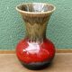 Vase Vallauris rouge et kaki