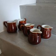 5 small milk pots/bistro cream