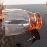 5 mismatched vintage pink glasses