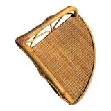 Rattan and bamboo corner shelf from the 60s