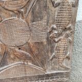 Ancienne porte en bois Sénoufo de Côte d'Ivoire