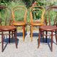 4 chaises bistrot n°14 et n°18 début XXe