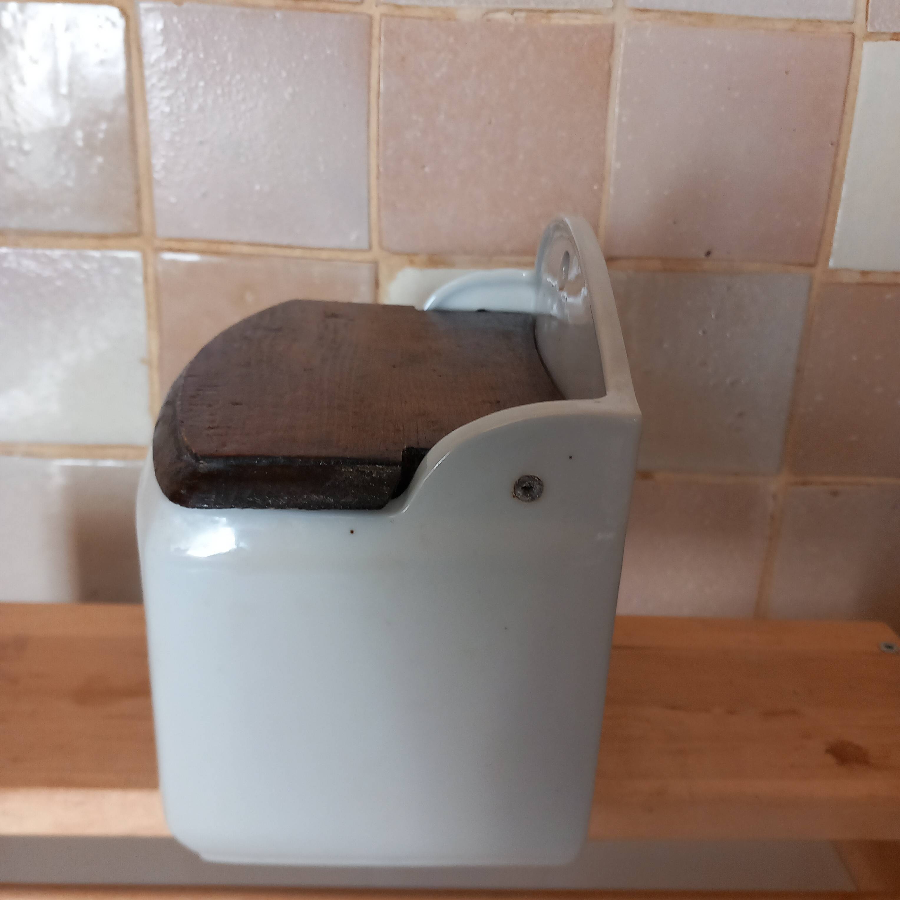 Vintage wall salt box