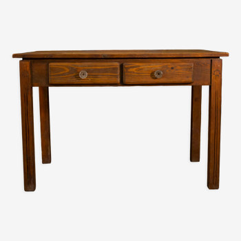 Table en bois des années 1950, couleur noyer