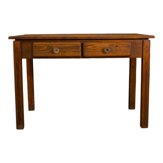 Table en bois des années 1950, couleur noyer