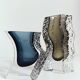 Alessandro Mandruzzato Murano Glass Vases, Hand-Blown, Italy, 1970s