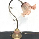 Opaline swan collar lamp