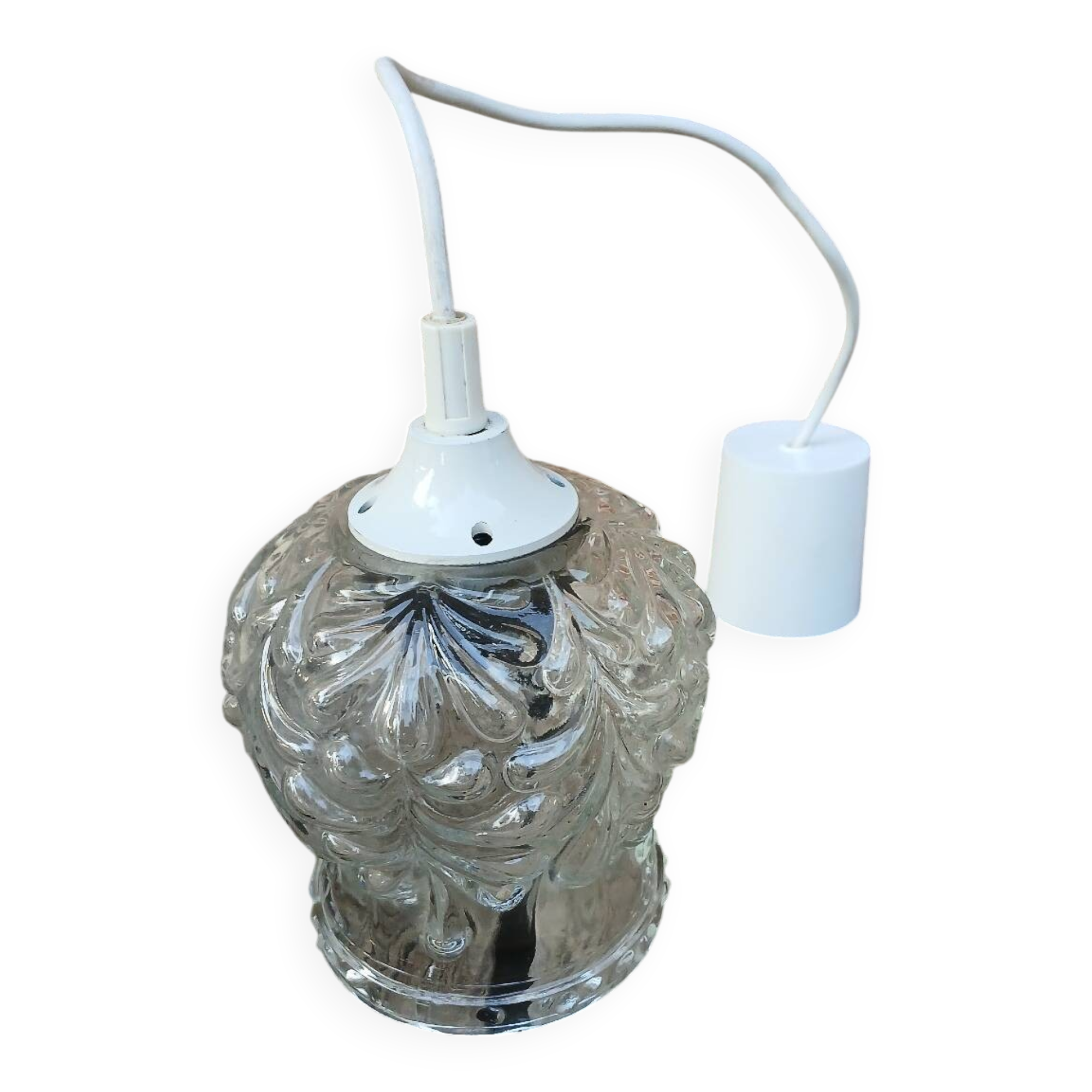 Vintage glass pendant/lamp