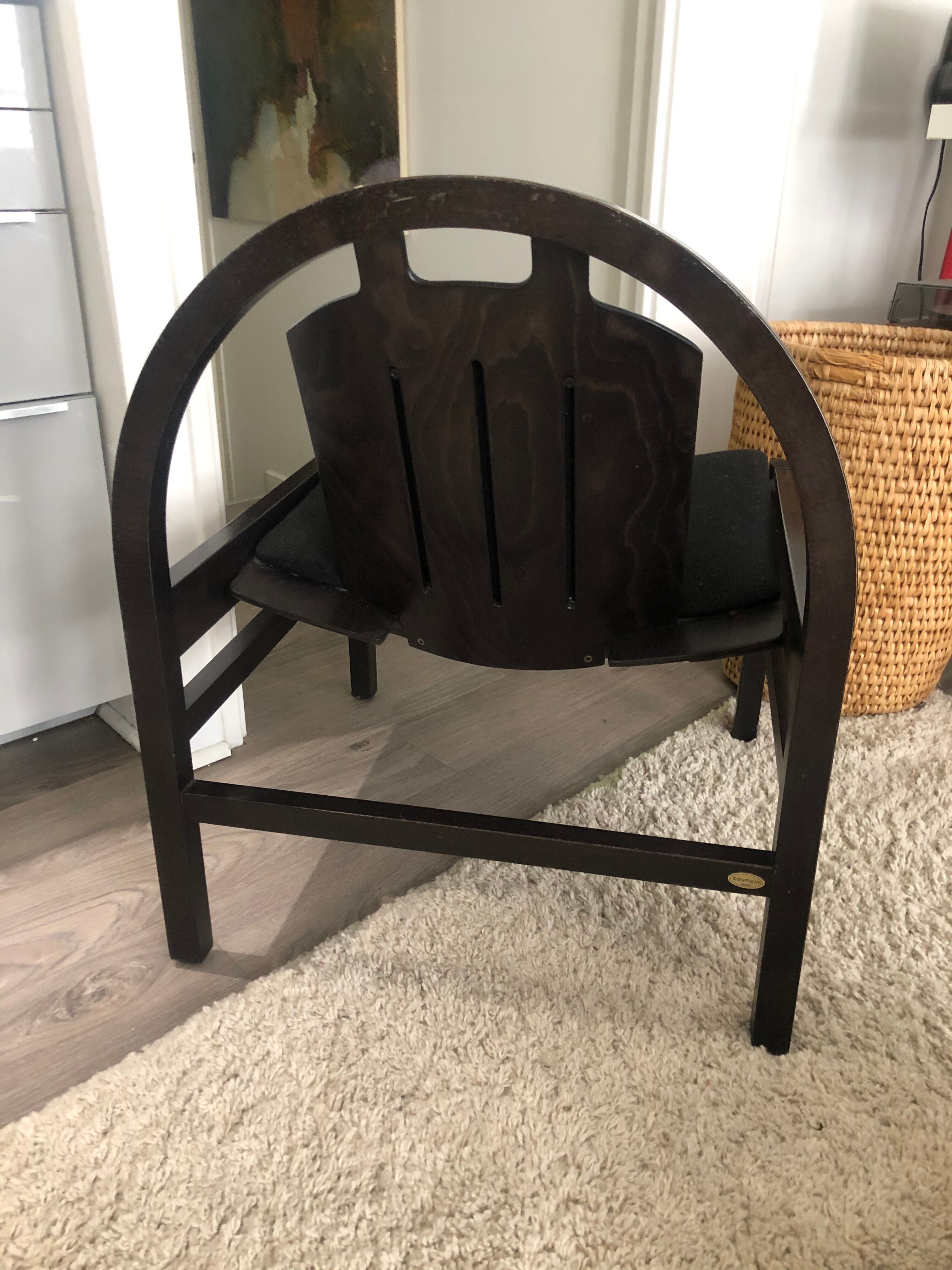 Pair Baumann armchairs