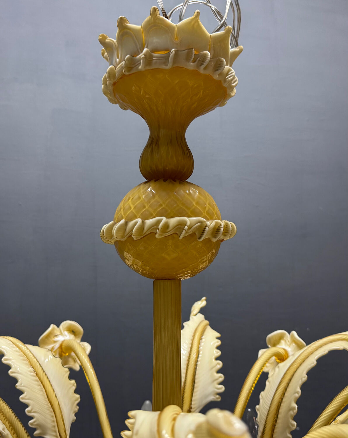 Large Venetian Murano Glass Chandelier 10 Lights 1950’s