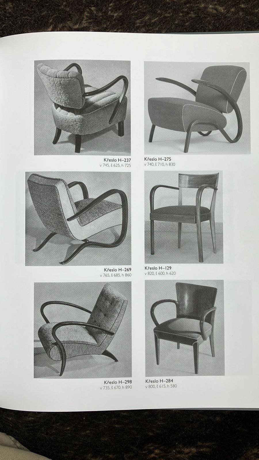 1930s Pair of Jindrich Halabala Art Deco H-237 Armchairs in Bouclé, Restored
